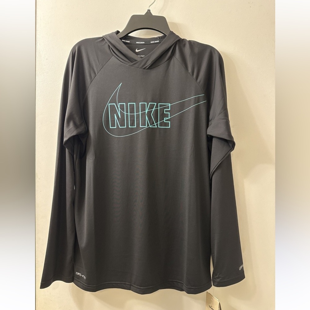 Nike Black Long Sleeve Swim Hydroguard Shirt EUC